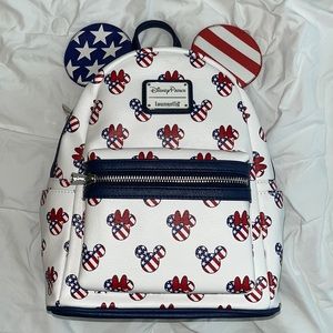 🇺🇸 Loungefly Mickey and Minnie Mouse Americana Backpack 🇺🇸